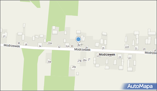 Modrzewek, Modrzewek, 29, mapa Modrzewek