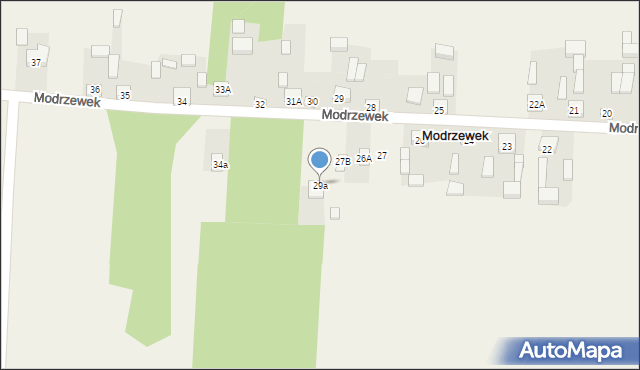 Modrzewek, Modrzewek, 29a, mapa Modrzewek