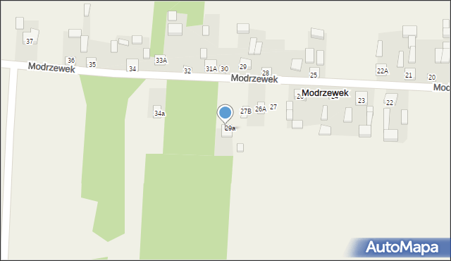 Modrzewek, Modrzewek, 30A, mapa Modrzewek