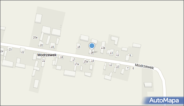 Modrzewek, Modrzewek, 15, mapa Modrzewek