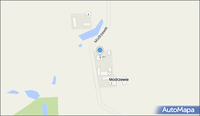 Modrzewie, Modrzewie, 3, mapa Modrzewie