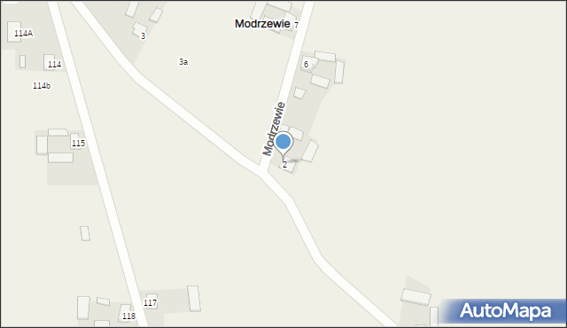 Modrzewie, Modrzewie, 2, mapa Modrzewie