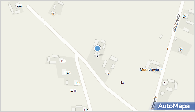 Modrzewie, Modrzewie, 4, mapa Modrzewie