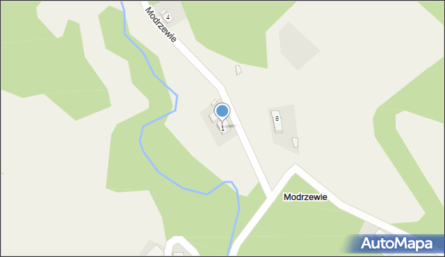 Modrzewie, Modrzewie, 1, mapa Modrzewie