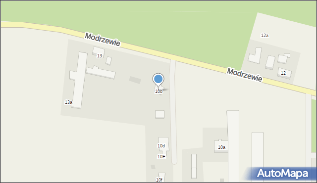 Modrzewie, Modrzewie, 10b, mapa Modrzewie