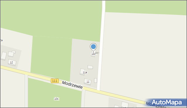 Modrzewie, Modrzewie, 11c, mapa Modrzewie