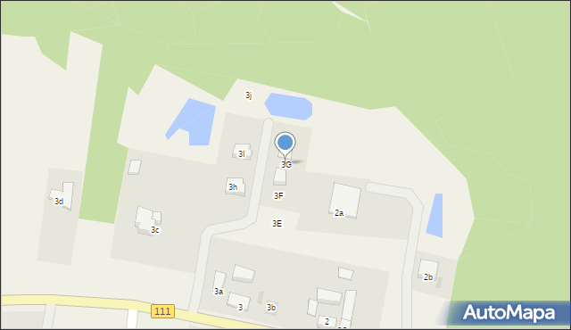 Modrzewie, Modrzewie, 3G, mapa Modrzewie