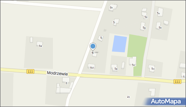 Modrzewie, Modrzewie, 5l, mapa Modrzewie