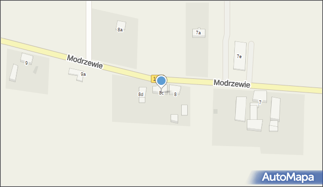 Modrzewie, Modrzewie, 8c, mapa Modrzewie