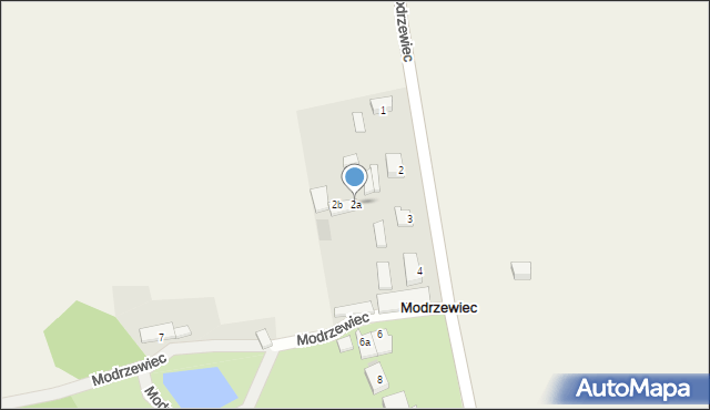 Modrzewiec, Modrzewiec, 2a, mapa Modrzewiec