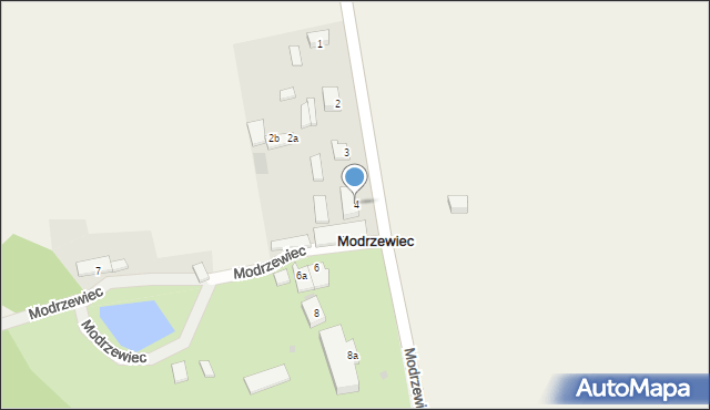 Modrzewiec, Modrzewiec, 4, mapa Modrzewiec