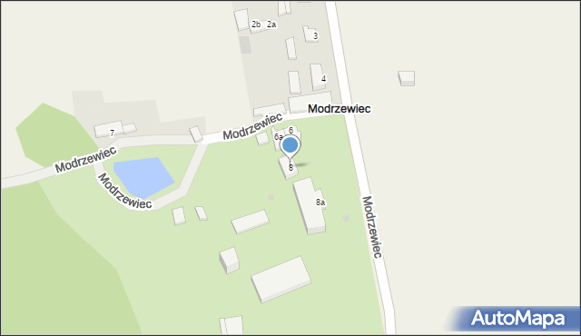 Modrzewiec, Modrzewiec, 8, mapa Modrzewiec