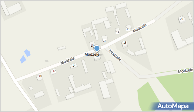 Modzele, Modzele, 16, mapa Modzele