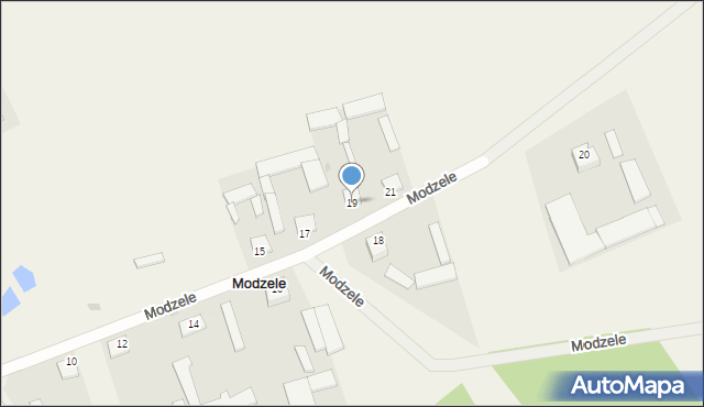 Modzele, Modzele, 19, mapa Modzele