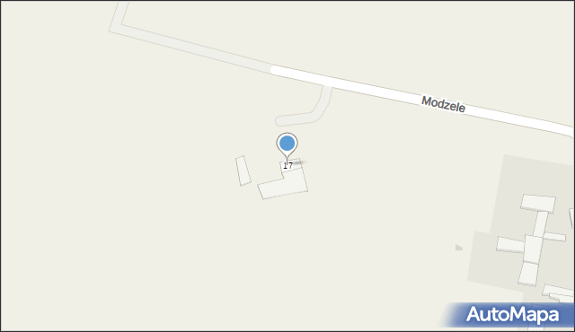 Modzele, Modzele, 17, mapa Modzele