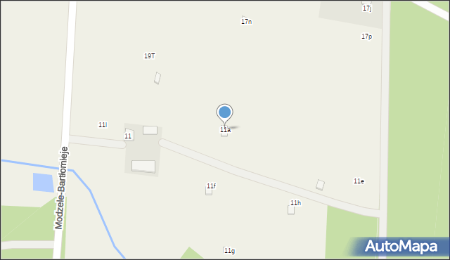 Modzele-Bartłomieje, Modzele-Bartłomieje, 11a, mapa Modzele-Bartłomieje