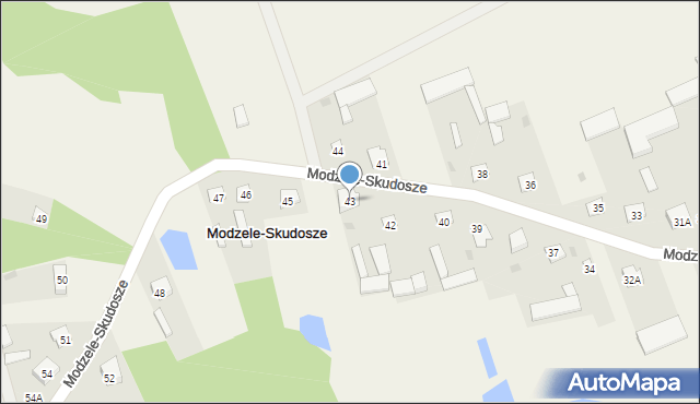 Modzele-Skudosze, Modzele-Skudosze, 43, mapa Modzele-Skudosze