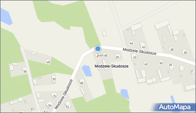 Modzele-Skudosze, Modzele-Skudosze, 47, mapa Modzele-Skudosze