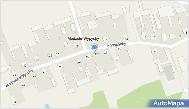 Modzele-Wypychy, Modzele-Wypychy, 18, mapa Modzele-Wypychy