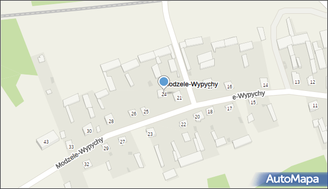 Modzele-Wypychy, Modzele-Wypychy, 24, mapa Modzele-Wypychy