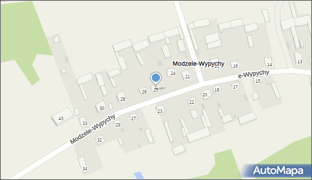 Modzele-Wypychy, Modzele-Wypychy, 25, mapa Modzele-Wypychy