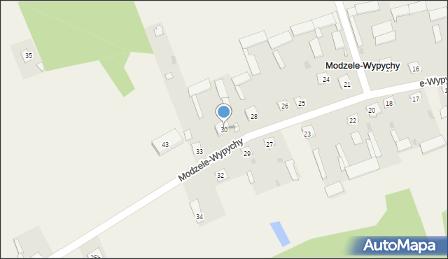 Modzele-Wypychy, Modzele-Wypychy, 30, mapa Modzele-Wypychy