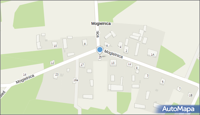 Mogielnica, Mogielnica, 15, mapa Mogielnica