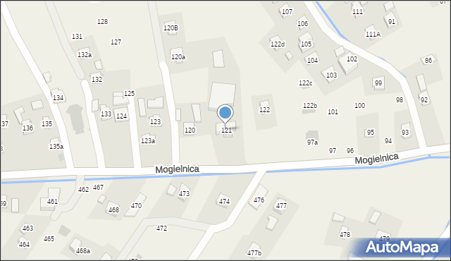 Mogielnica, Mogielnica, 121, mapa Mogielnica