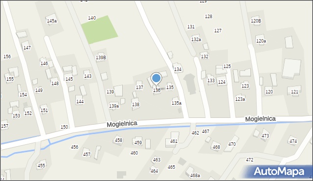 Mogielnica, Mogielnica, 136, mapa Mogielnica