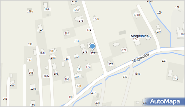 Mogielnica, Mogielnica, 173, mapa Mogielnica