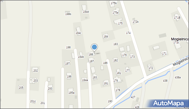Mogielnica, Mogielnica, 189, mapa Mogielnica