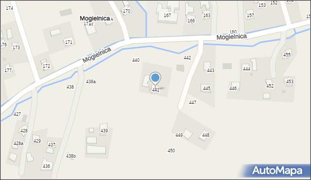 Mogielnica, Mogielnica, 441, mapa Mogielnica