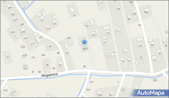 Mogielnica, Mogielnica, 84, mapa Mogielnica