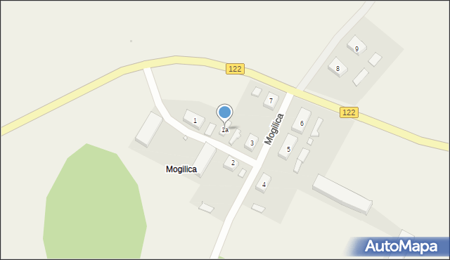 Mogilica, Mogilica, 1a, mapa Mogilica