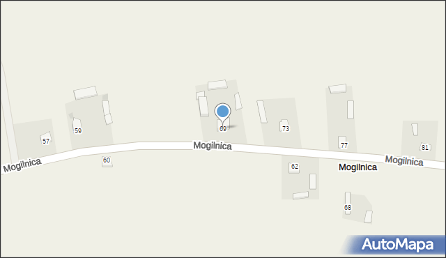 Mogilnica, Mogilnica, 69, mapa Mogilnica