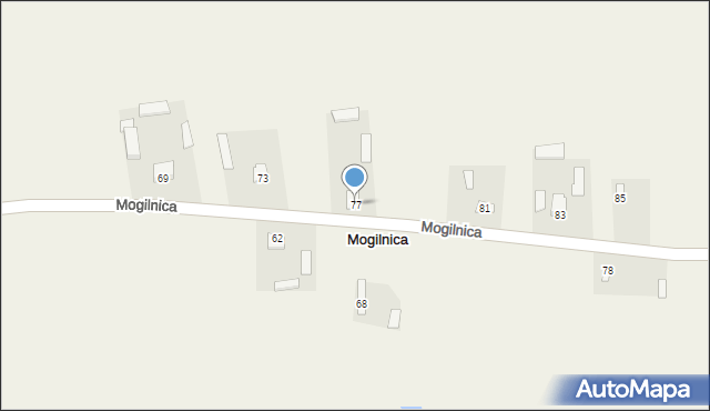 Mogilnica, Mogilnica, 77, mapa Mogilnica