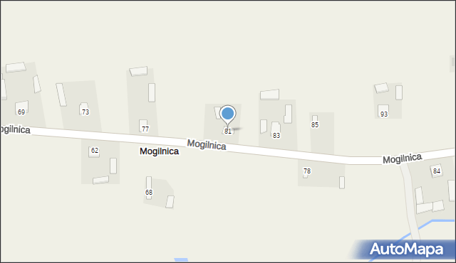 Mogilnica, Mogilnica, 81, mapa Mogilnica
