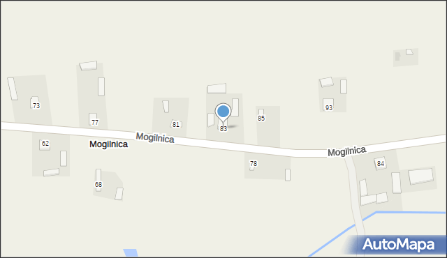 Mogilnica, Mogilnica, 83, mapa Mogilnica