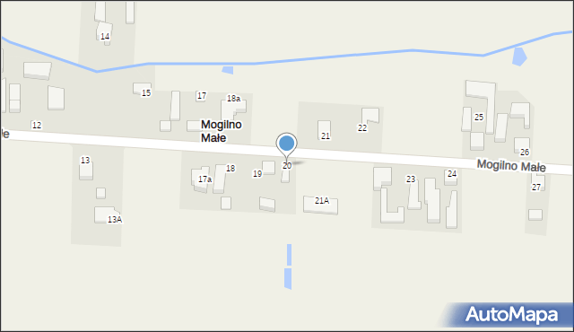 Mogilno Małe, Mogilno Małe, 20, mapa Mogilno Małe