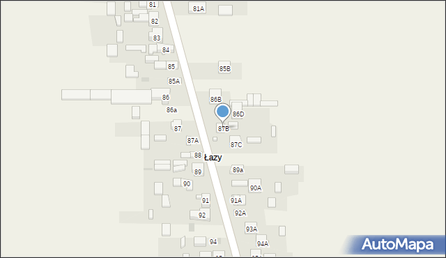 Mójcza, Mójcza, 87B, mapa Mójcza