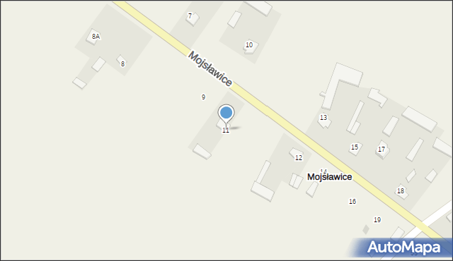 Mojsławice, Mojsławice, 11, mapa Mojsławice