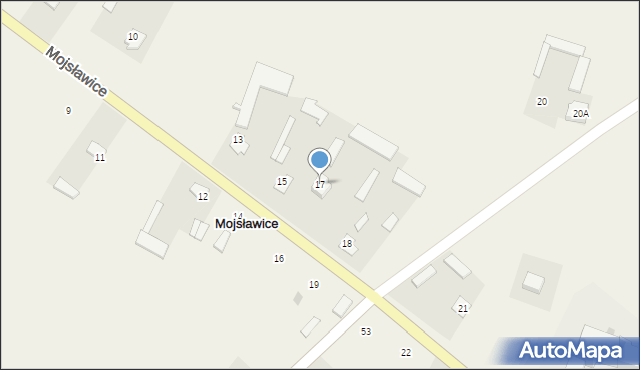 Mojsławice, Mojsławice, 17, mapa Mojsławice