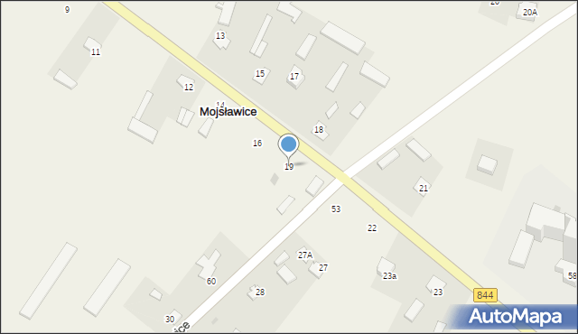 Mojsławice, Mojsławice, 19, mapa Mojsławice