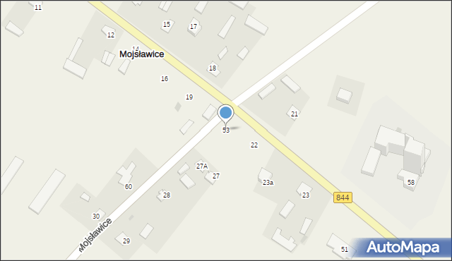 Mojsławice, Mojsławice, 53, mapa Mojsławice