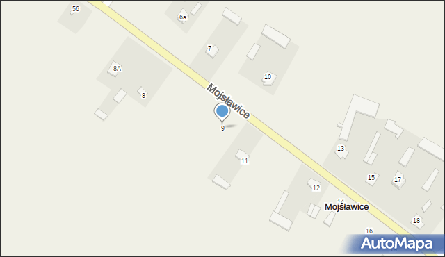 Mojsławice, Mojsławice, 9, mapa Mojsławice