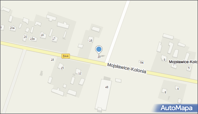 Mojsławice-Kolonia, Mojsławice-Kolonia, 10, mapa Mojsławice-Kolonia