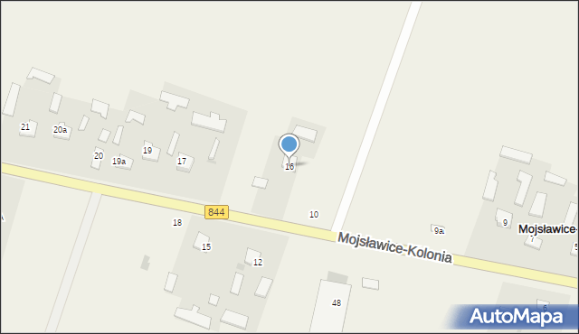 Mojsławice-Kolonia, Mojsławice-Kolonia, 16, mapa Mojsławice-Kolonia