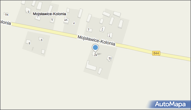 Mojsławice-Kolonia, Mojsławice-Kolonia, 2a, mapa Mojsławice-Kolonia