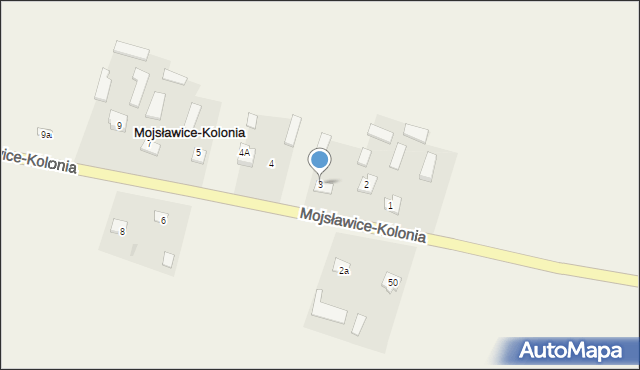 Mojsławice-Kolonia, Mojsławice-Kolonia, 3, mapa Mojsławice-Kolonia