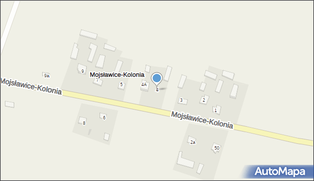 Mojsławice-Kolonia, Mojsławice-Kolonia, 4, mapa Mojsławice-Kolonia